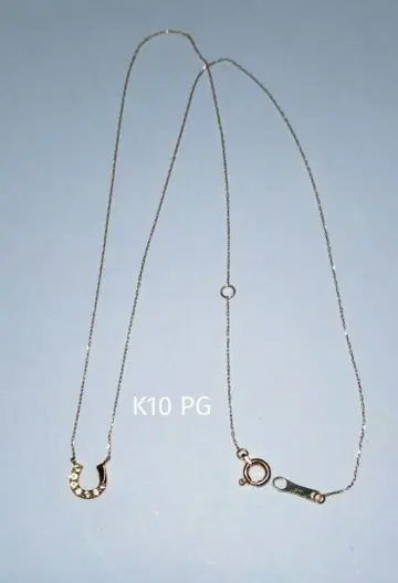 K10 PG 말발굽형 스톤 부착 목걸이