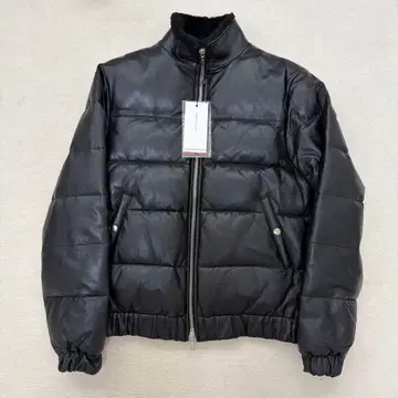 미사용 새상품 JOHN ELLIOTT 블랙 라무 가죽 다운 자켓