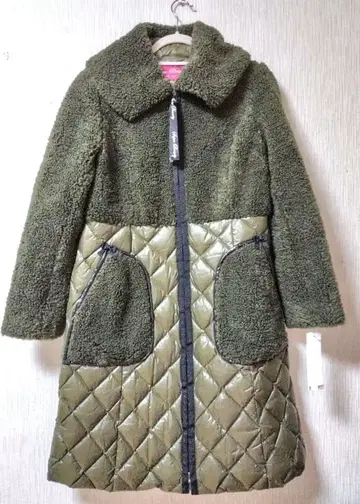 슈퍼 뷰티 40 보아 퀼팅 다운 코트 미사용