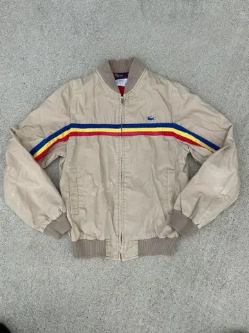LACOSTE 스트라이프 베이지 점퍼