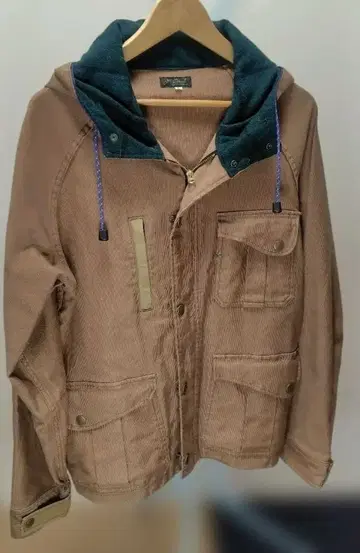 브라운 코듀로이 마운틴 후드티