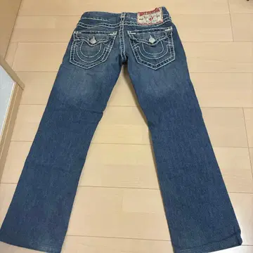 TRUE RELIGION 남성용 트루 릴리전 화이트 스티치