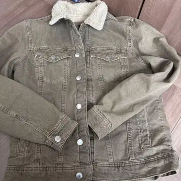 ZARA 데님 퍼 자켓 베이지