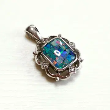 모자이크 오팔 펜던트 탑 실버 925