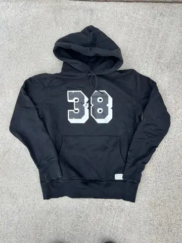 GOD SELECTION XXX 38 넘버링 풀오버 후드티 블랙