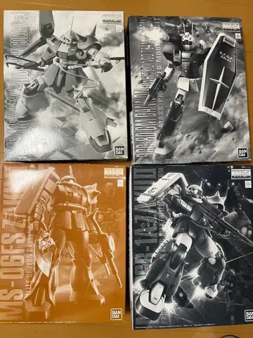 MG 마라사이 자쿠 2 짐 캐논 건담 프라모델 세트 4종 프리미엄 반다이