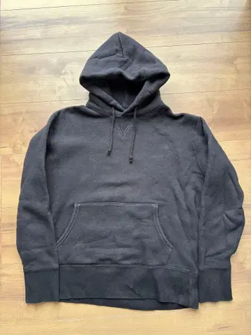 LOOPWHEELER 블랙 후드티 S 사이즈 100% 코튼