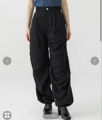 UNITED TOKYO 프론트 지퍼 나일론 팬츠 카고 팬츠