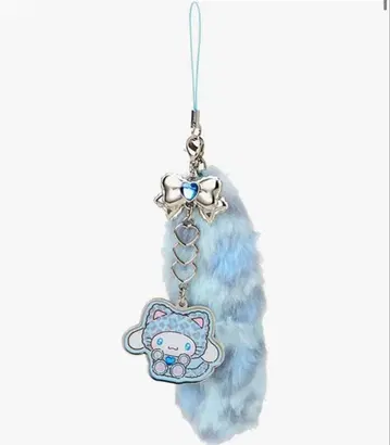 산리오 시나몬 갸루 고양이 스트랩 꼬리