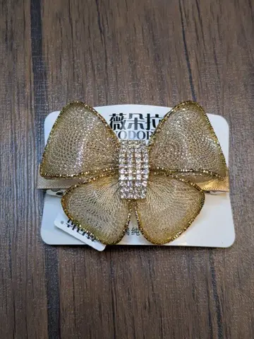 VODORA 골드 리본 헤어 액세서리