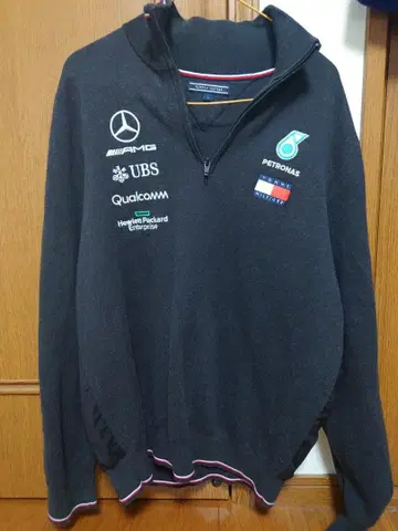 메르세데스 AMG F1 지급품 하프 ZIP 니트 풀오버 2019