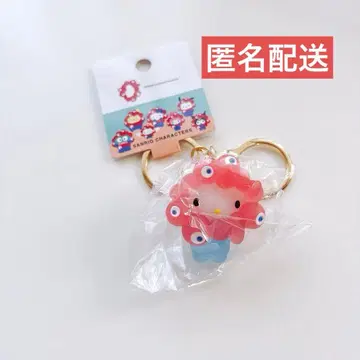 산리오 미야쿠미야쿠 입체 마스코트 키링 키티 (클리어)