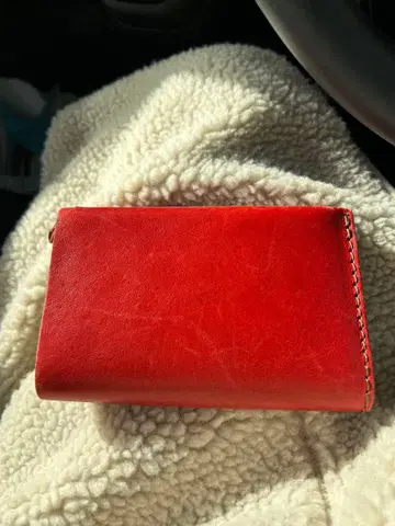 헬츠 HERZ 지갑 이단 접이식 빨간색 지갑