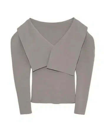 snidel 소바리 컬러 오프숄더 풀오버 니트 그레이 F