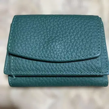 그린 가죽 접이식 지갑