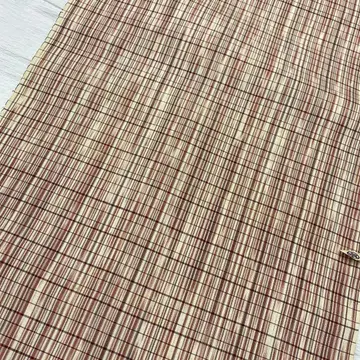 6689  체크 옷감 순수 실크 빨간색