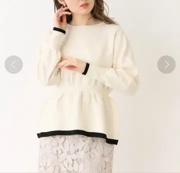 바이컬러 돌먼 페플럼 니트 [세탁기 사용 가능]