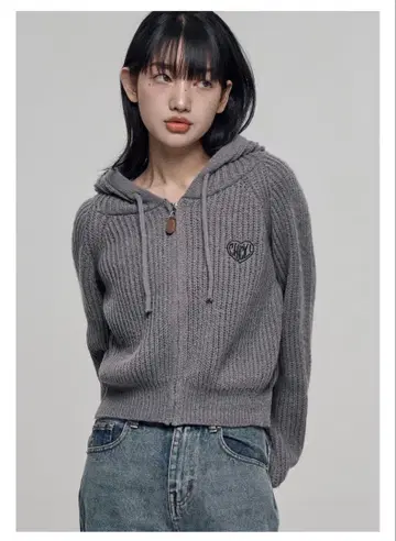 CHICKS 니트 후드