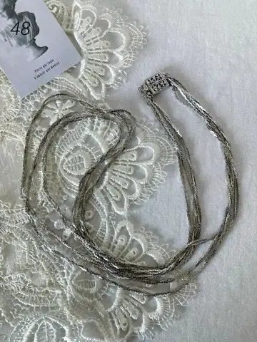 빈티지 6연 드레이프 롱 목걸이