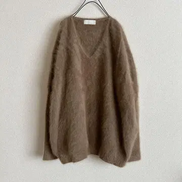 개럴개런트 라쿤 100% 퍼 니트 V넥