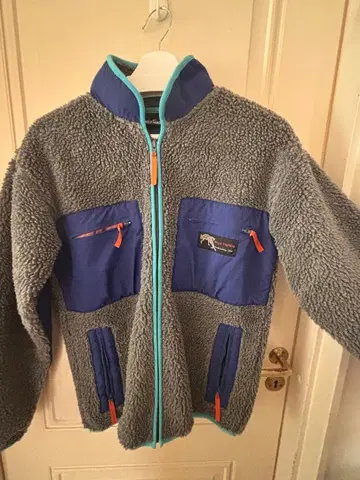 플리스 자켓 그레이 네이비