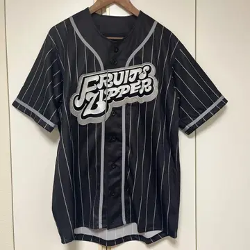 FRUITS ZIPPER 스트라이프 베이스볼 셔츠