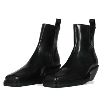 EGONLAB 25AW 앵클 부츠 - 블랙 레더