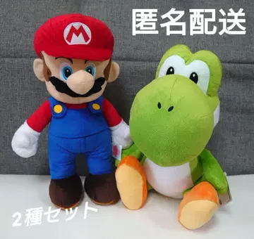 슈퍼 마리오 특대 사이즈 봉제 인형 마리오 요시 2종 세트