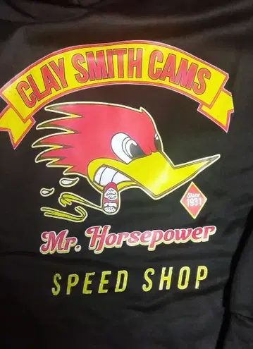 CLAY SMITH CAMS Mr. Horsepower 후드티 블랙