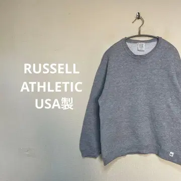 RUSSELL ATHLETIC USA제 무지 맨투맨 그레이