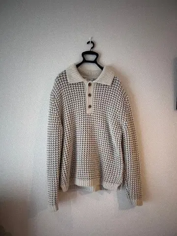 Two-Tone Waffle-Knit Polo Shirt