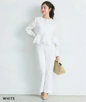 [ HARUKA DESIGN ] 스트레이트 슬랙스 화이트