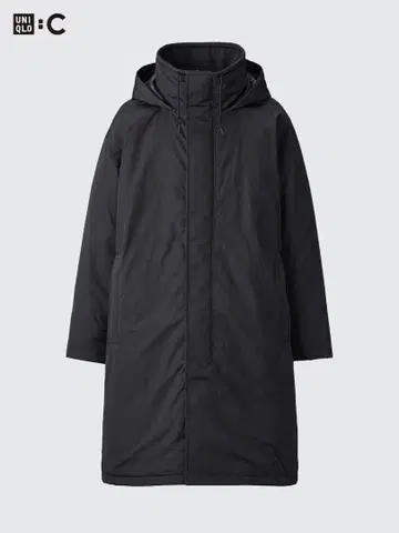 [ 새상품 ] UNIQLO 유니클로C 후디드 코트 블랙