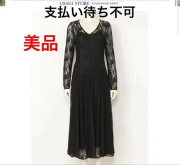 새상품급! LILY BROWN 릴리 브라운 기모 레이스 롱 원피스 M