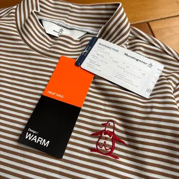 미사용 새상품 Munsingwear 터틀넥 셔츠 HEAT NAVI