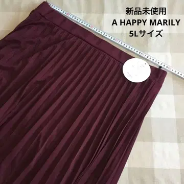 [ A HAPPY MARILYN ] 버건디 플리츠 스커트 5L 사이즈