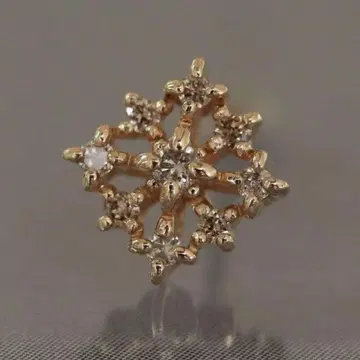 느와르 드 푸페 K10 스퀘어 시스루 다이아몬드 귀걸이 한쪽