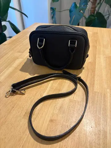 잡화 박스 오르넬라 리얼 가죽 미니 보스턴 백