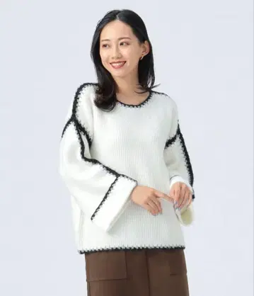 BEAMS HEART 핸드 스티치 풀오버