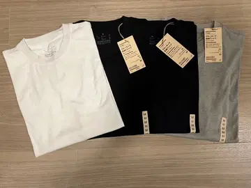 무인양품 천축 편직 크루넥 긴팔 티셔츠 M 사이즈 4점