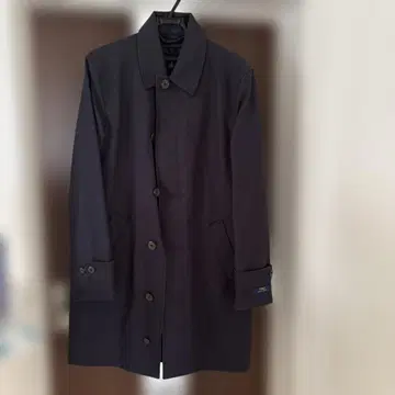 네이비 트렌치코트 폴리에스테르 100%