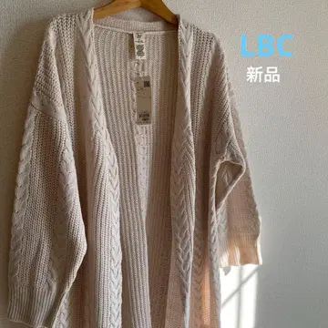 LBC 택 포함 새상품 화이트 니트 가디건 긴팔 M 사이즈