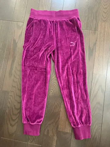 [ 새상품급 ] PUMA 벨로아 원단 스웨트 팬츠 XL 사이즈 퍼플