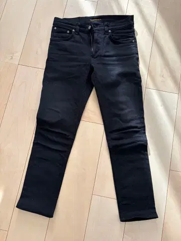 누디진 블랙 데님 30