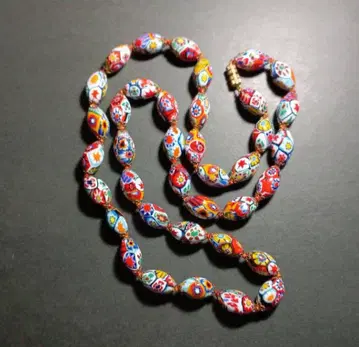 레어 베네치안 유리 목걸이 베네치안 유리 잠자리 구슬 빈티지