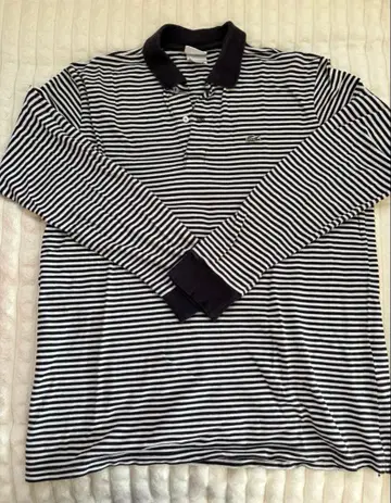LACOSTE 스트라이프 긴팔 피케 셔츠