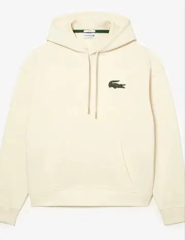 라코스테 오가닉 코튼 풀오버 후드티