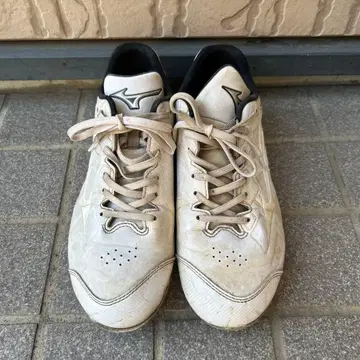 Mizuno 화이트 스파이크 슈즈 26.0