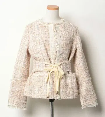 릴리 브라운 트위드 자켓 핑크 계열 입학식 프리 사이즈
