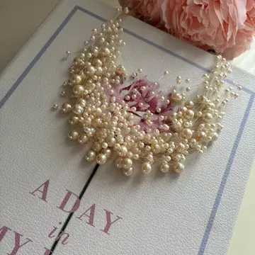 [ 새상품급 ] 작은 알갱이 펄 초커 목걸이 백화점 구매